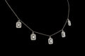 Halo Drop Diamond Station Necklace