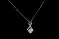 Twist Solitaire Diamond Pendant