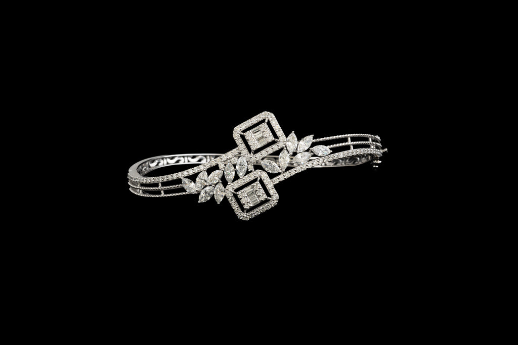 Floral Harmony Diamond Bracelet
