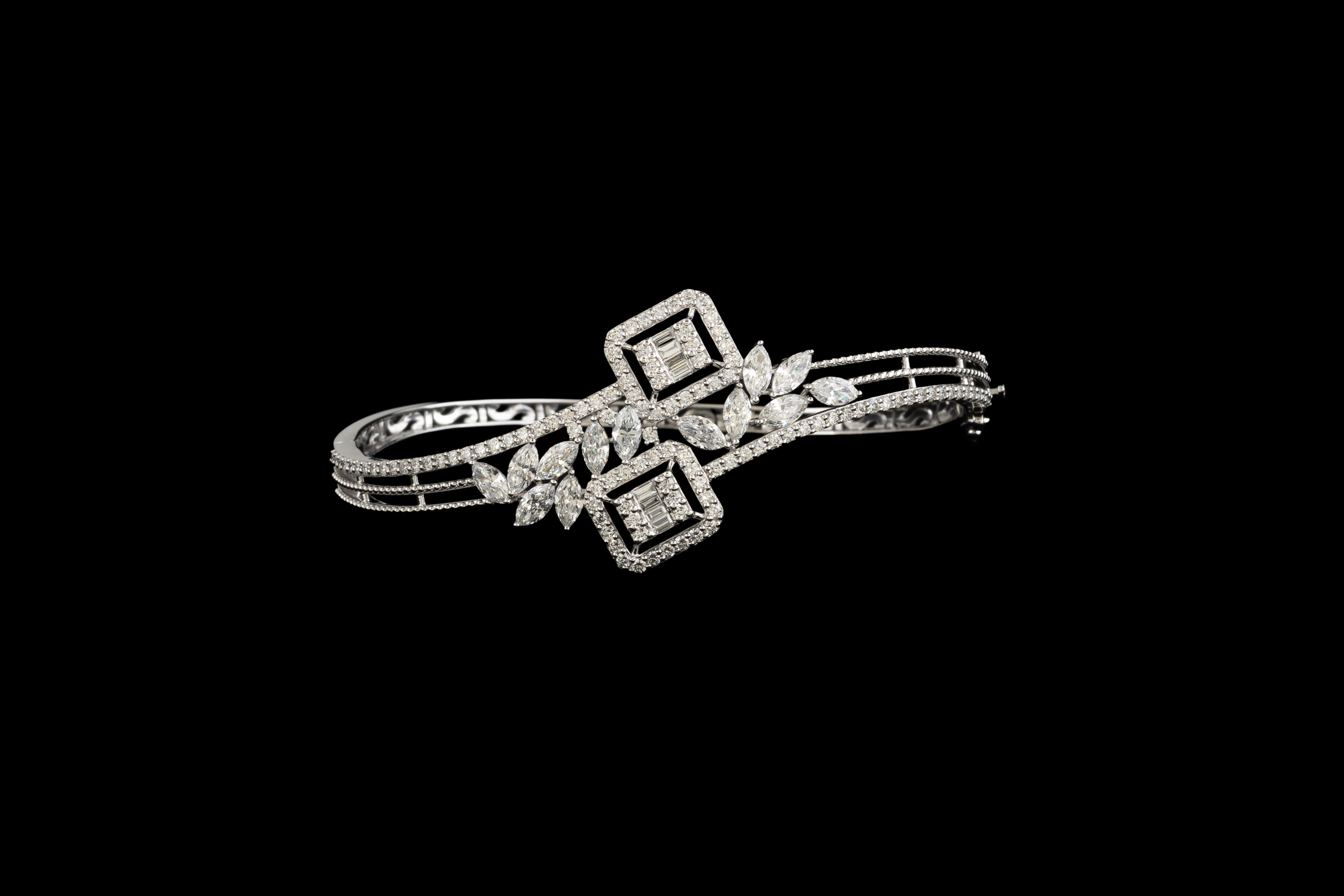 Floral Harmony Diamond Bracelet