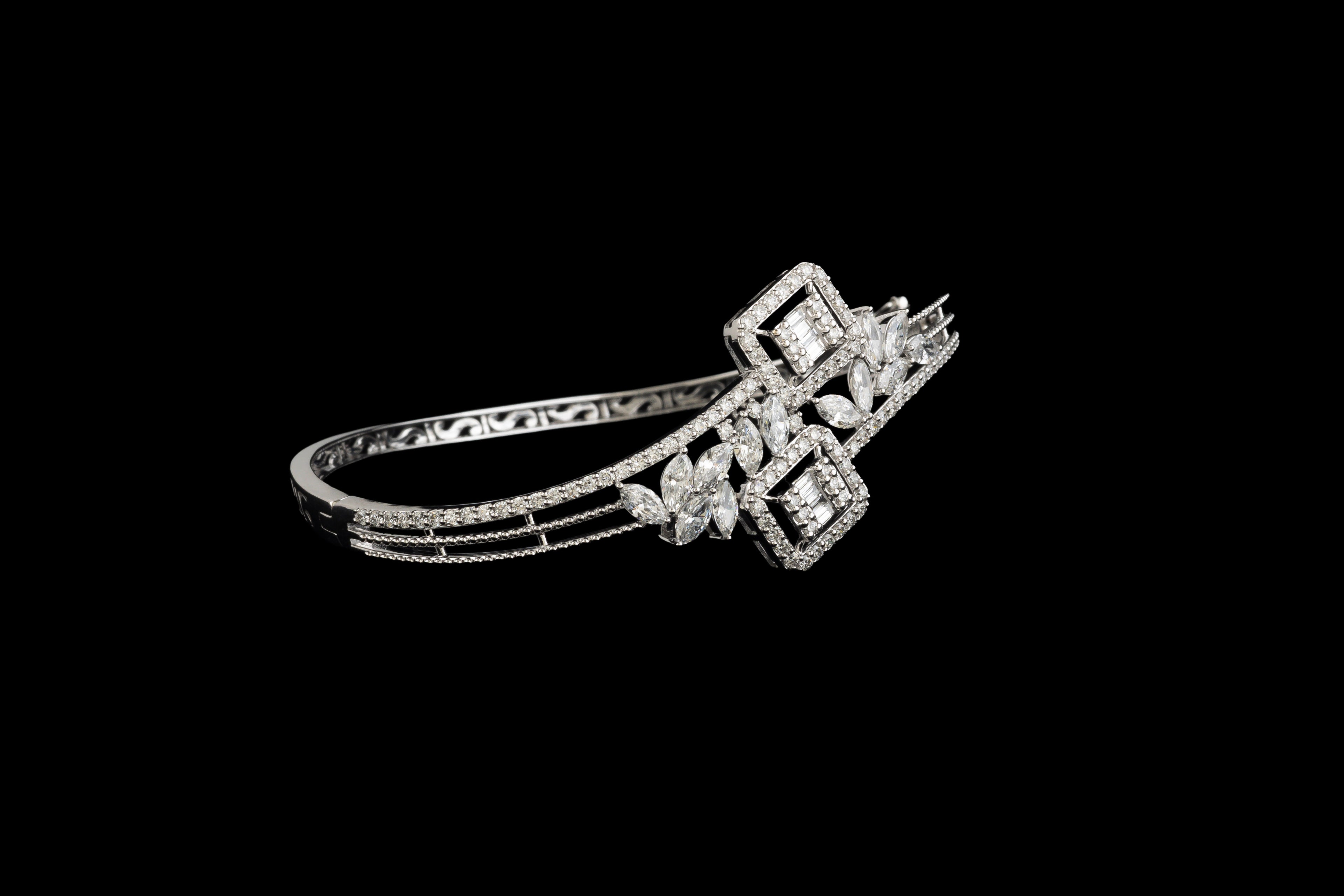 Floral Harmony Diamond Bracelet
