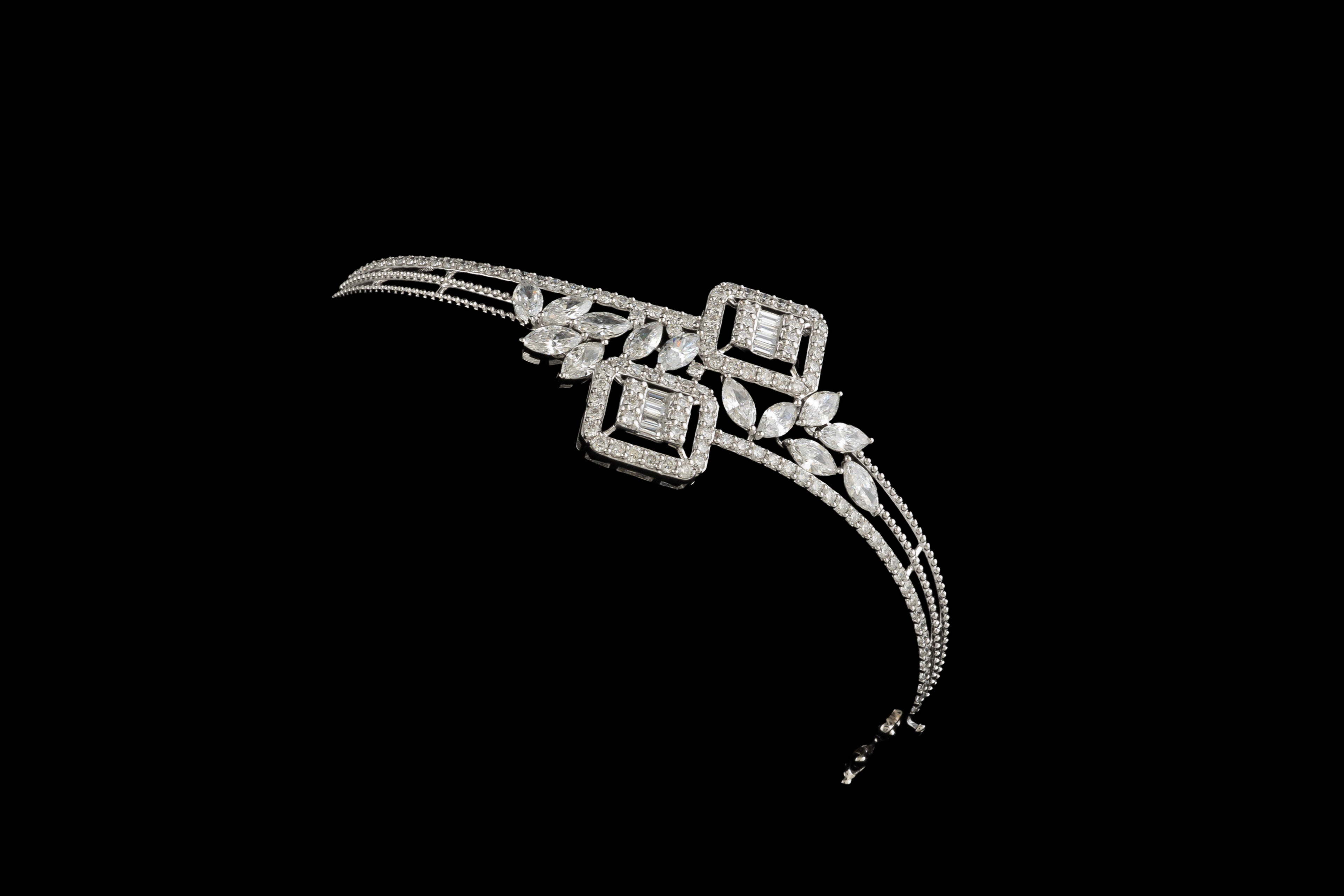 Floral Harmony Diamond Bracelet