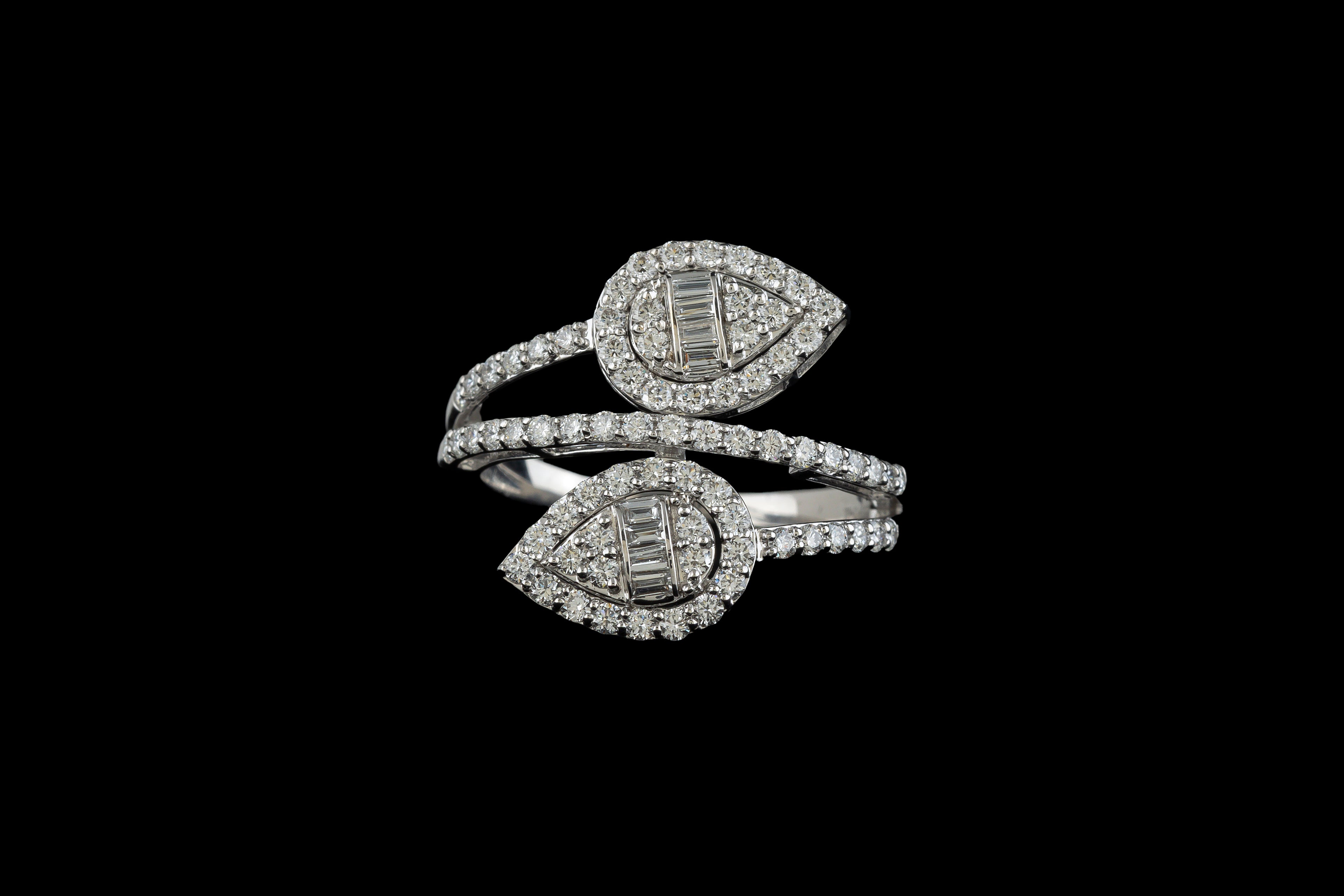 Twin Teardrop Wrap Ring