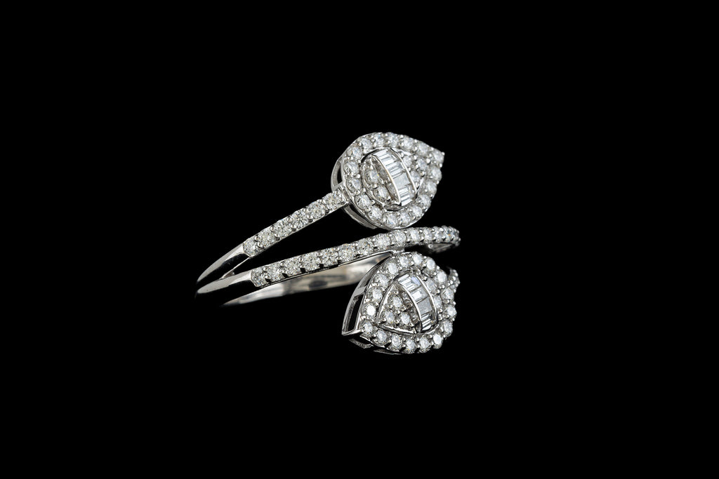 Twin Teardrop Wrap Ring