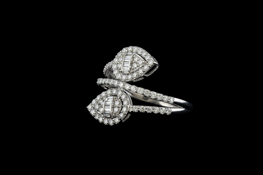 Twin Teardrop Wrap Ring