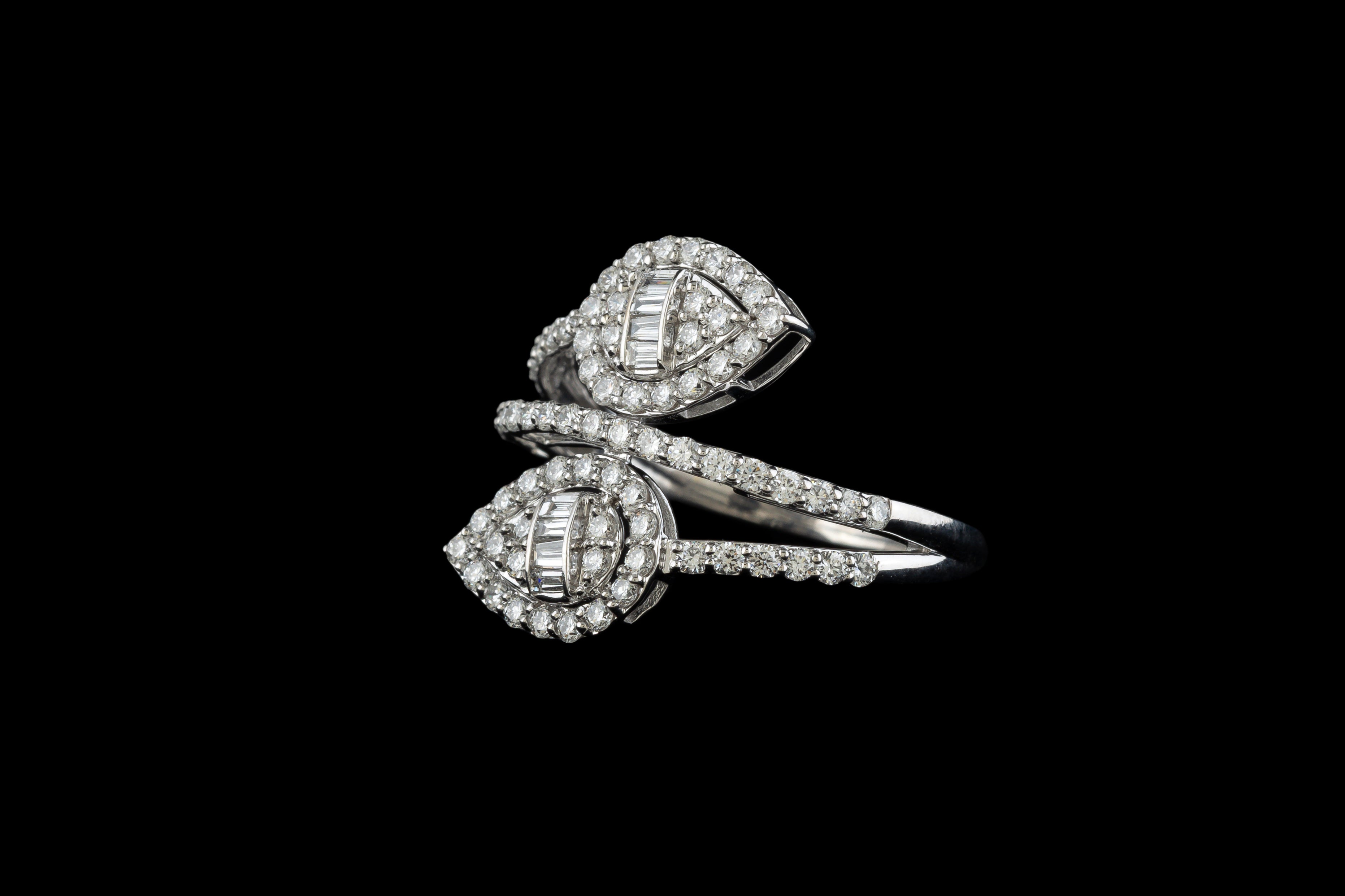 Twin Teardrop Wrap Ring